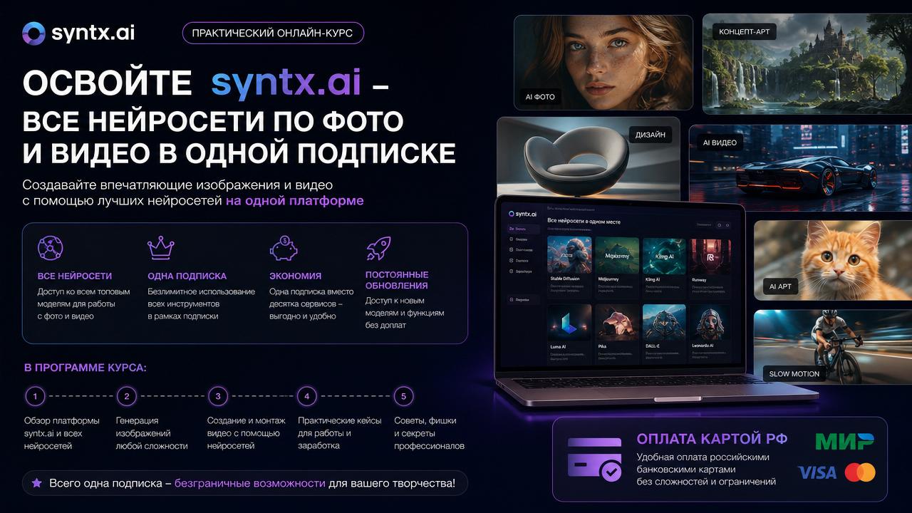 SYNTX.AI с нуля: все нейросети в одном окне