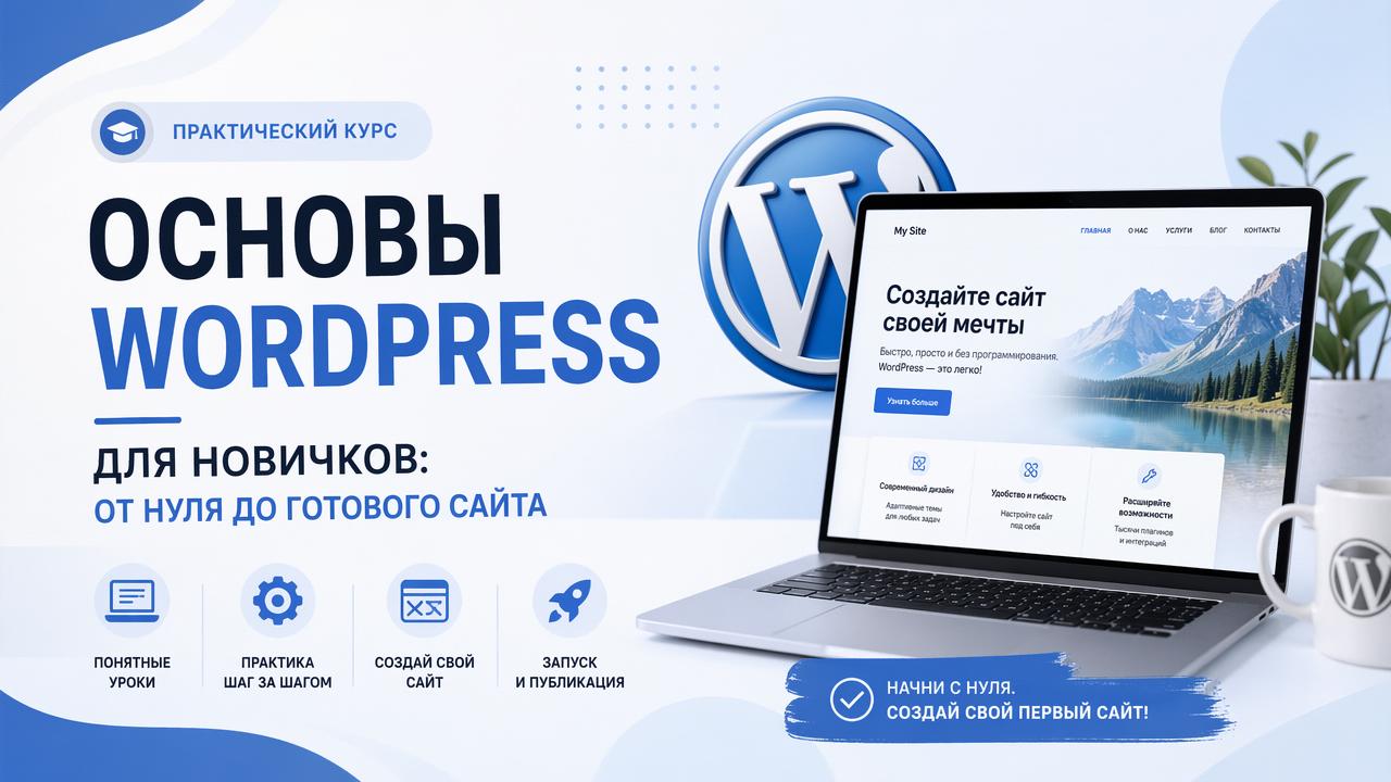 Основы WordPress для новичков: от нуля до готового сайта